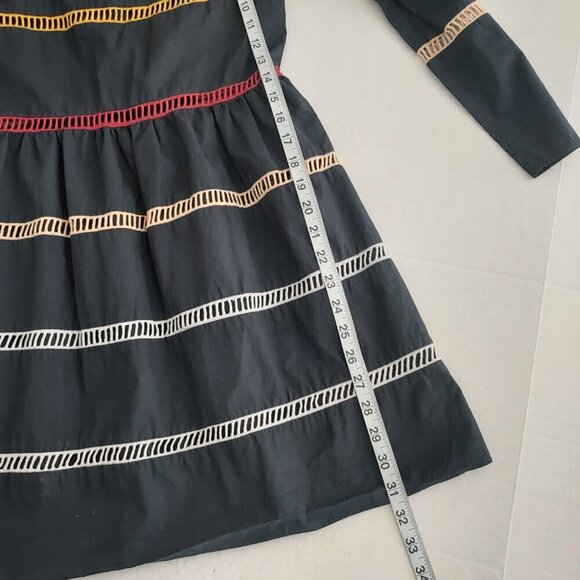 English Factory A-Line Multicolor Striped Navy Mini Dress Size Small - Picture 6 of 8